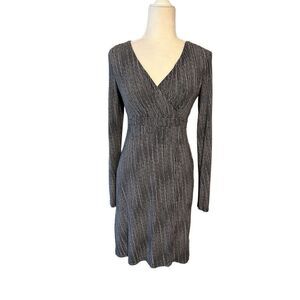 Athleta long sleeve, deep V faux wrap dress - XXS